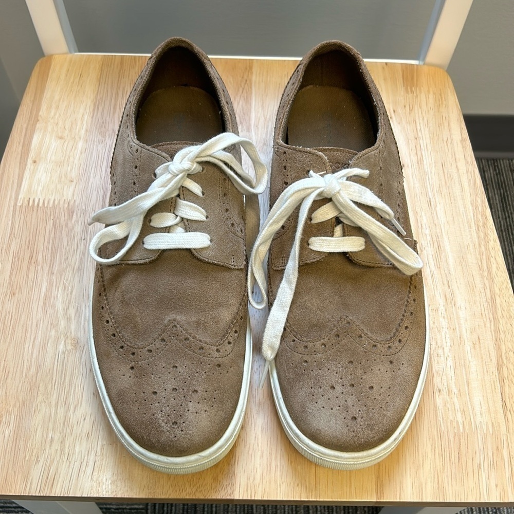 Rockport White Tan Suede AdiPrene by Adidas Wingtip Loafers
